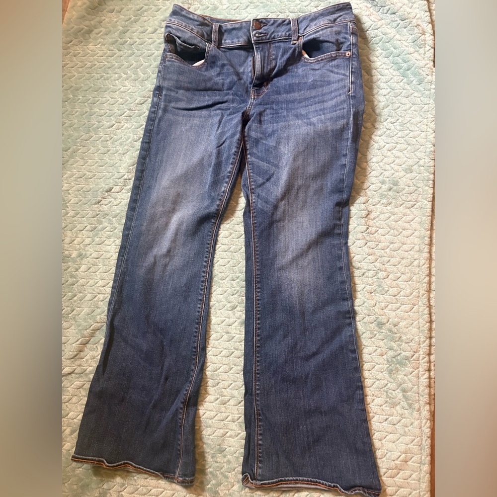 American Eagle Outfitters Dark Blue Straight Leg Jeans